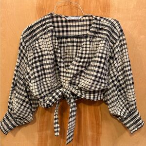 Zara plaid Blouse